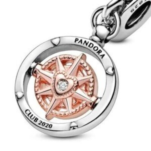 ✅Pandora New Authentic Pandora Club 2020 Compass Dangle Charm - Picture 2 of 3